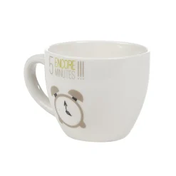 Tasse à expresso porcelaine blanc à motif réveil 9 cl^Gifi