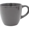 Tasse en faïence 22 cl uni gris brillant^Gifi
