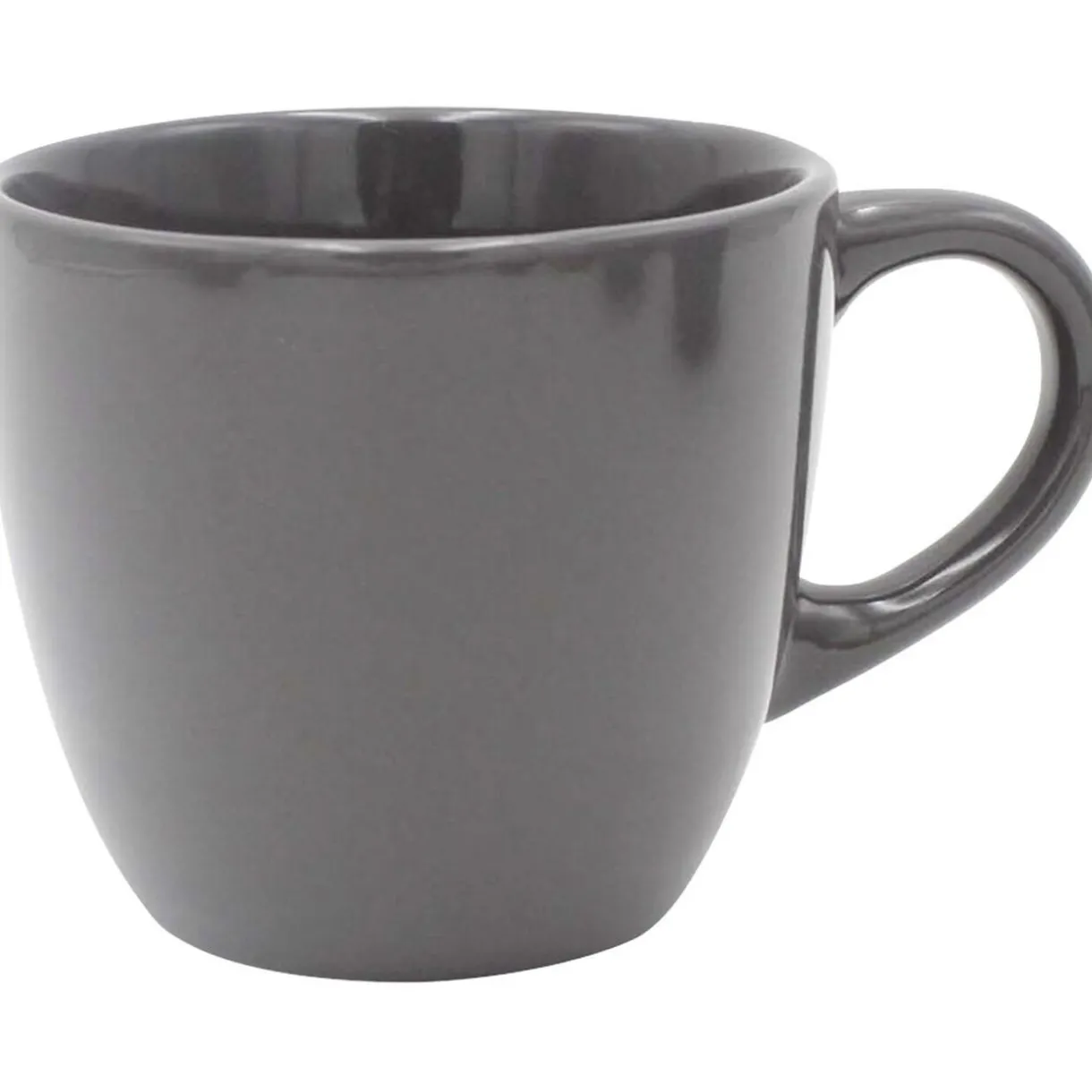 Tasse en faïence 22 cl uni gris brillant^Gifi