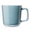 Tasse en grès carrée bleu avec anse Ø9,4xH10cm 420ml^Gifi