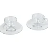 Tasse et sous tasse à café transparente x2^Gifi Clearance