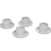 Tasse expresso et sous tasse café bistrot blanc x 4^Gifi Hot