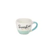 Tasse expresso porcelaine bleu inscription "Sunshine of my Life" 9 cl^Gifi Outlet