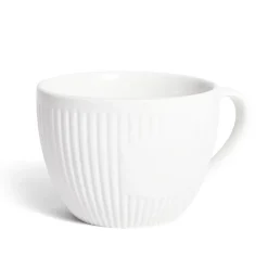 Tasse porcelaine 42cl strie embossée blanche^Gifi Online