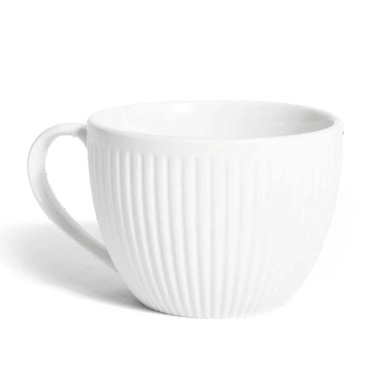 Tasse porcelaine 42cl strie embossée blanche^Gifi Online