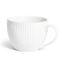 Tasse porcelaine 42cl strie embossée blanche^Gifi Online