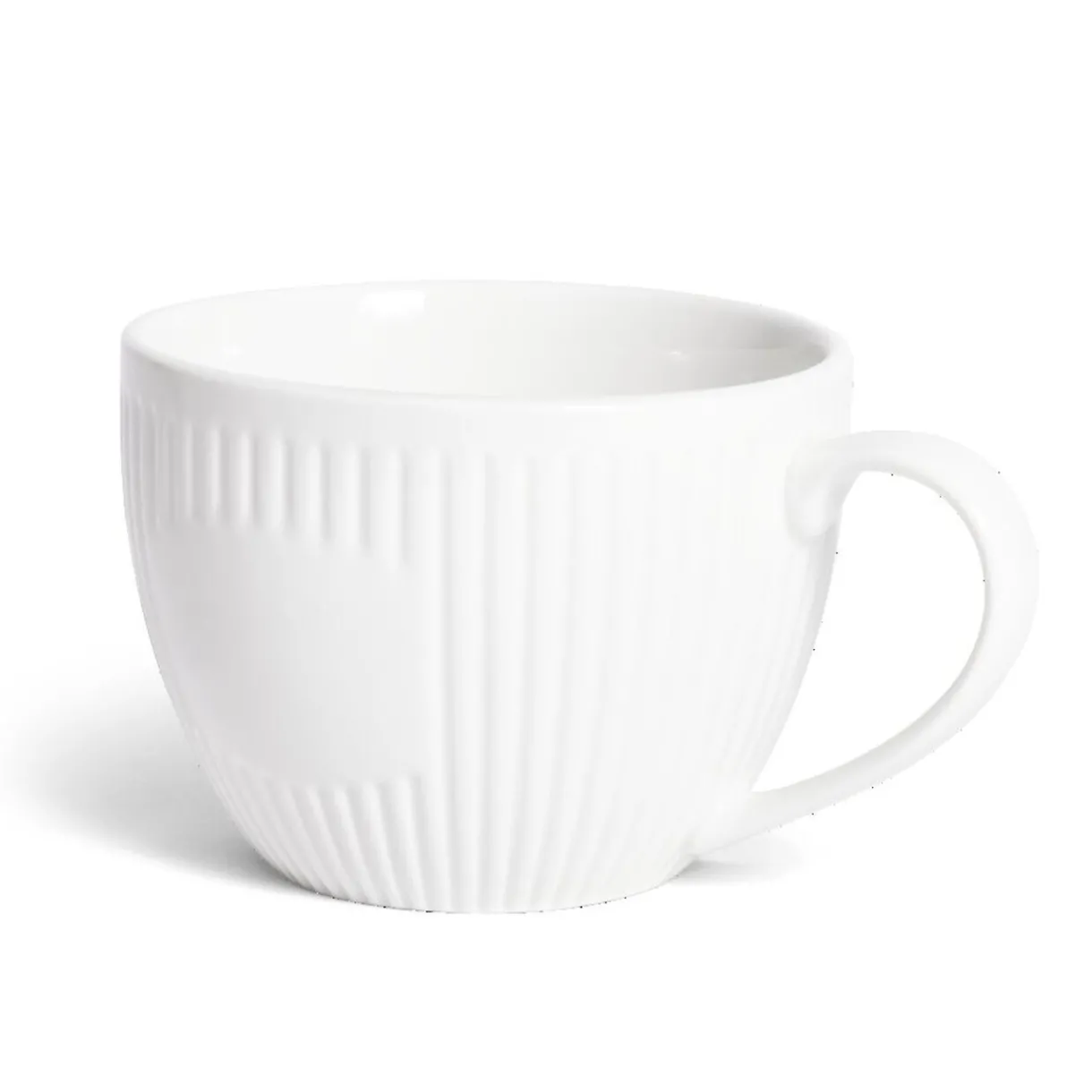 Tasse porcelaine 42cl strie embossée blanche^Gifi Online