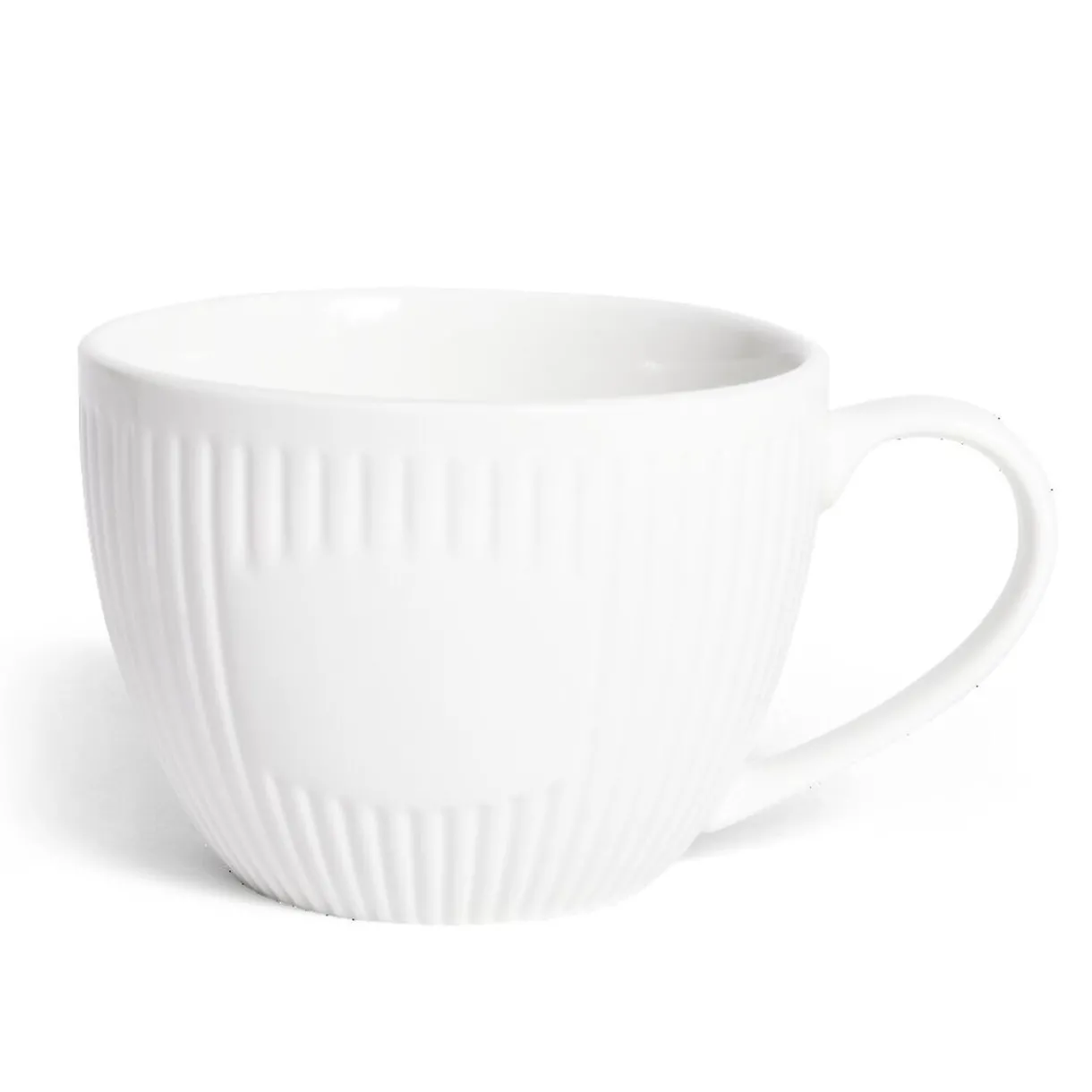 Tasse porcelaine 42cl strie embossée blanche^Gifi Online