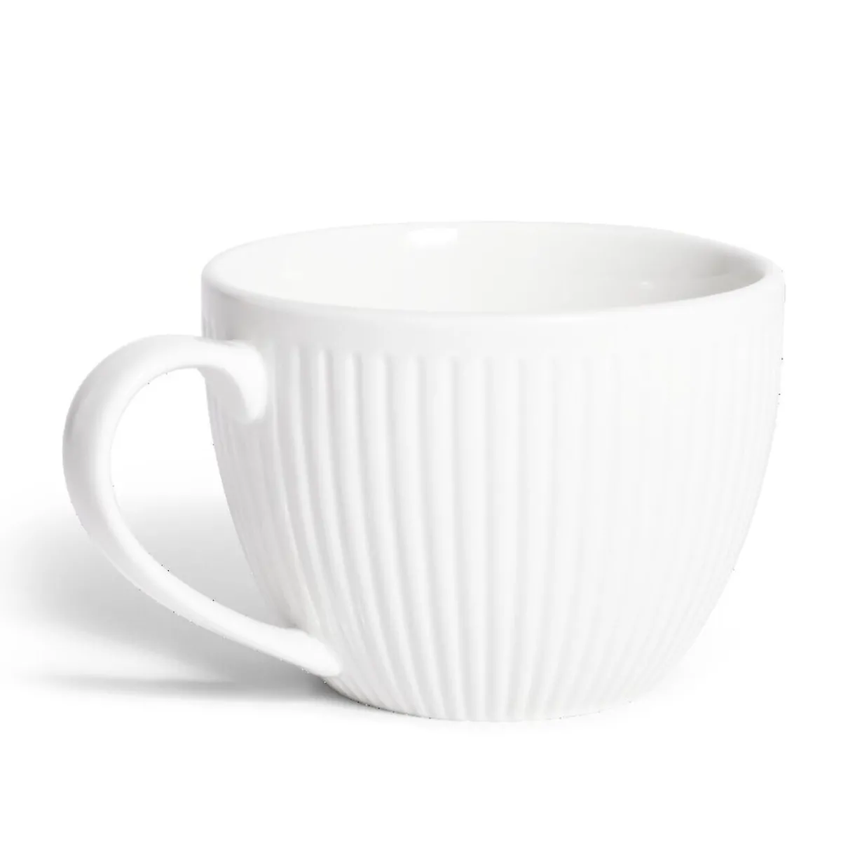 Tasse porcelaine 42cl strie embossée blanche^Gifi Online