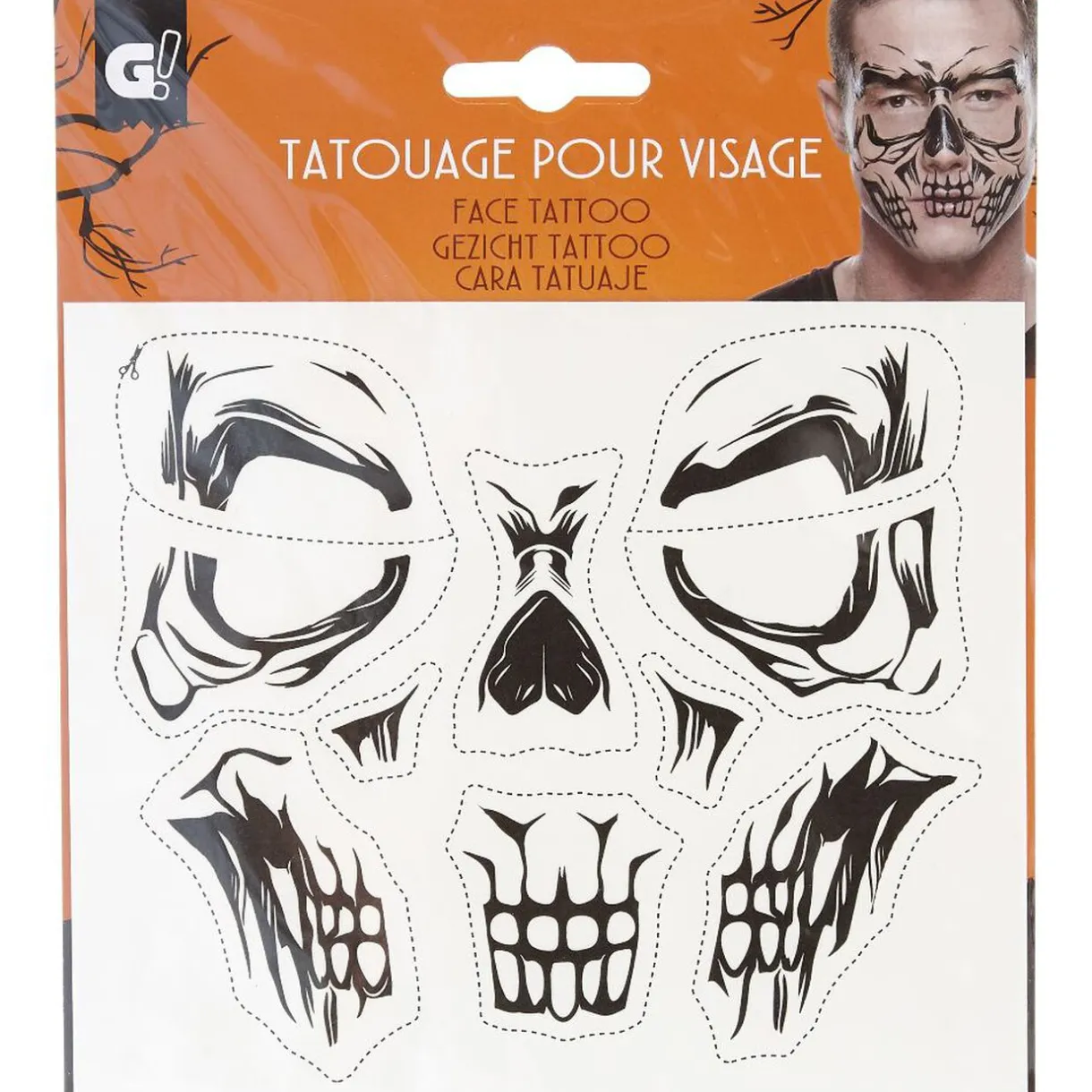 Discount Gifi Tatouage pour visage Halloween