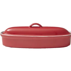 Terrine avec couvercle ovale rouge et blanche^Gifi Sale