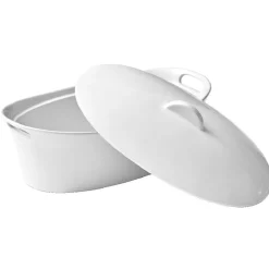 Terrine avec couvercle ovale blanche^Gifi Clearance