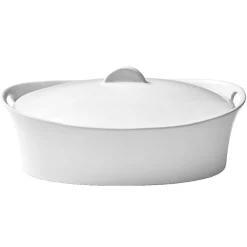 Terrine avec couvercle ovale blanche^Gifi Clearance