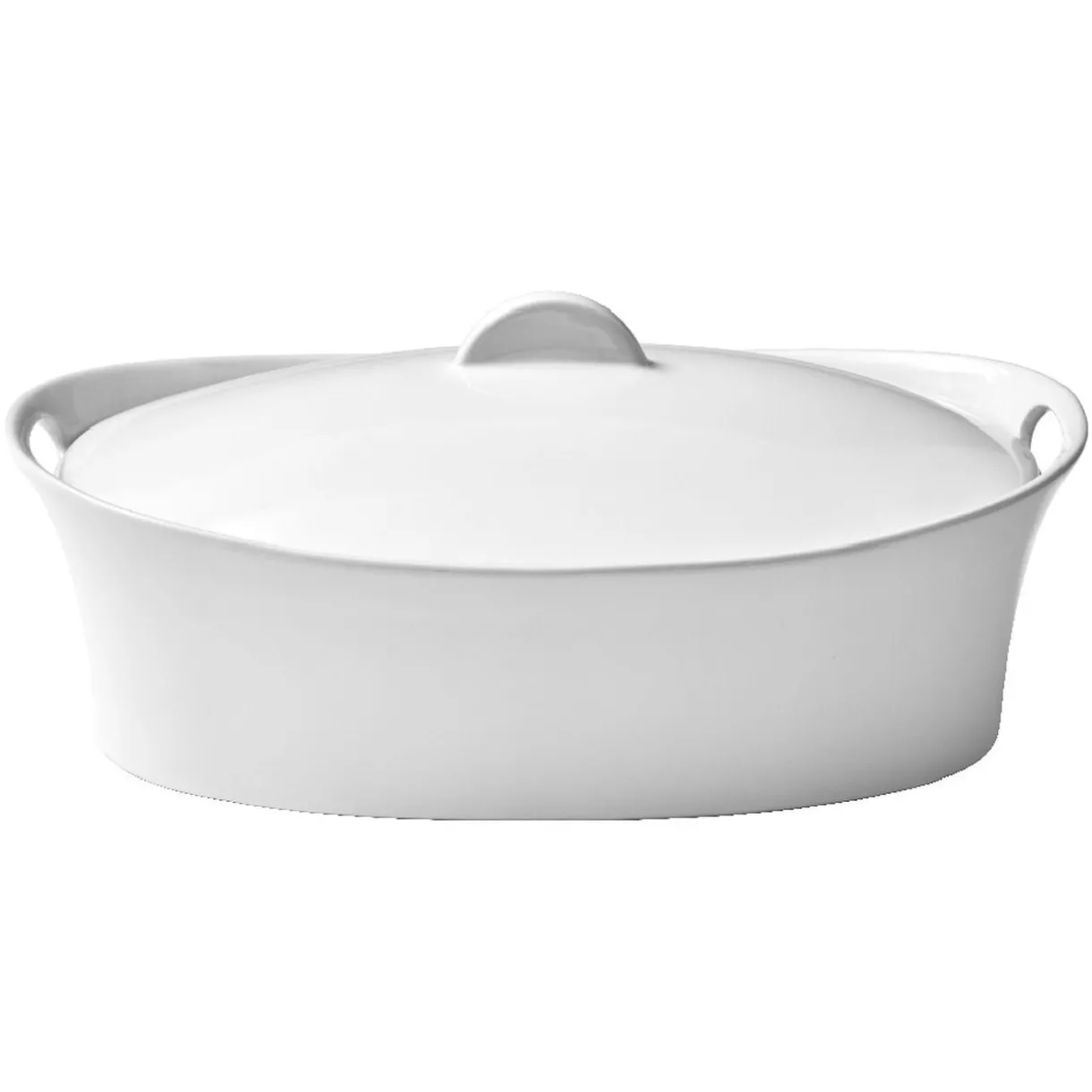 Terrine avec couvercle ovale blanche^Gifi Clearance