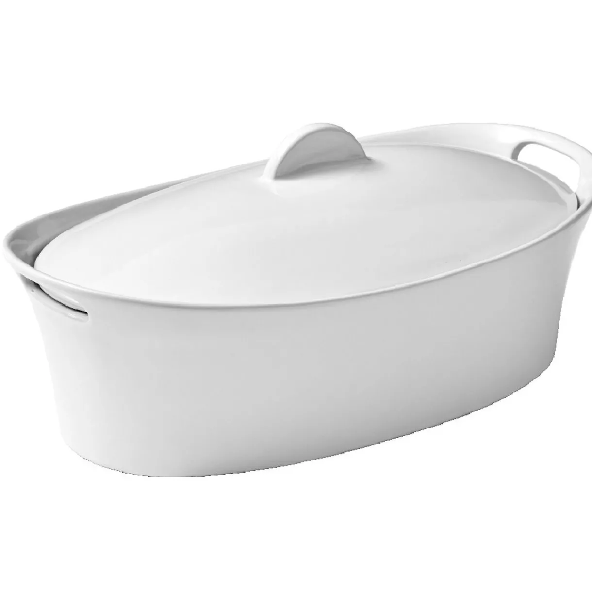 Terrine avec couvercle ovale blanche^Gifi Clearance