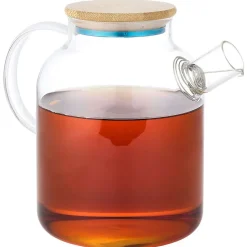 Théière en verre et bambou 1,6L^Gifi Discount