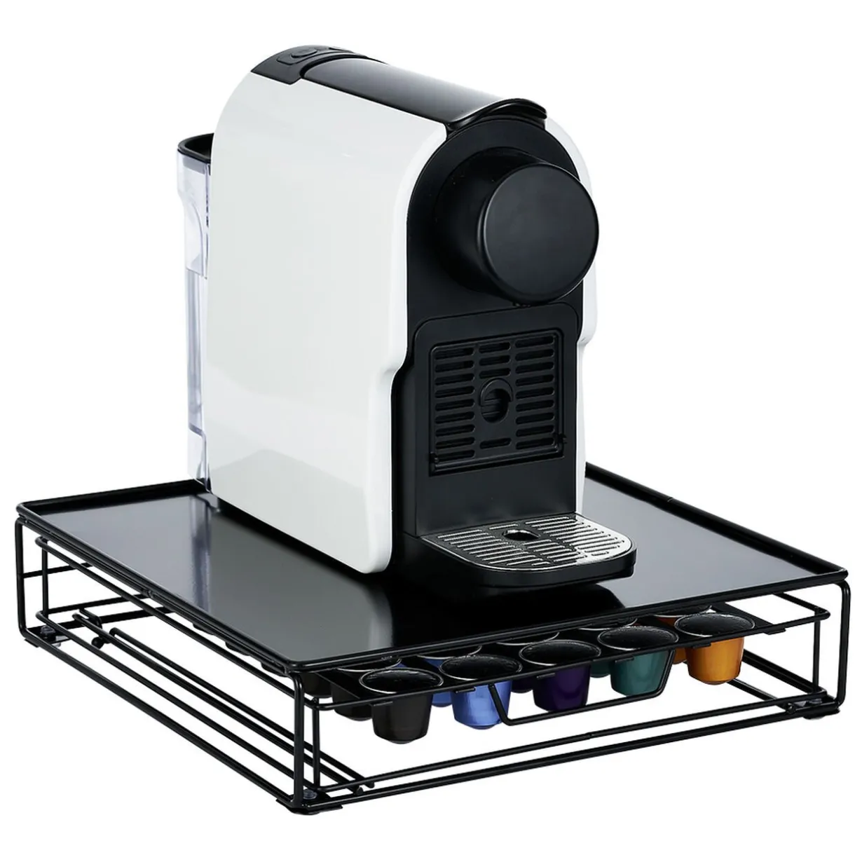 Tiroir à capsules plateau et grille en métal noir^Gifi Best