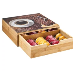 Tiroir à dosettes bambou design graine de café^Gifi Best