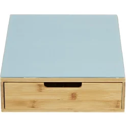 Tiroir à dosettes en bambou avec plateau en verre^Gifi Online