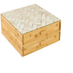 Tiroir à dosettes et capsules 2 niveaux bambou^Gifi Outlet