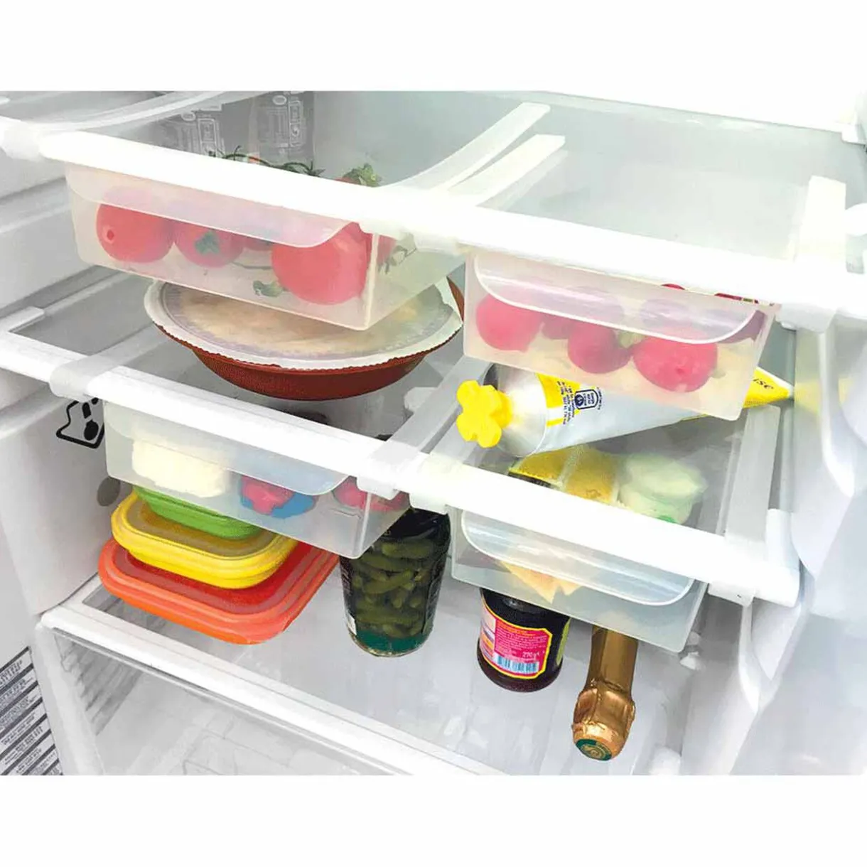 Tiroirs transparents encastrables pour réfrigérateur x4^Gifi Clearance