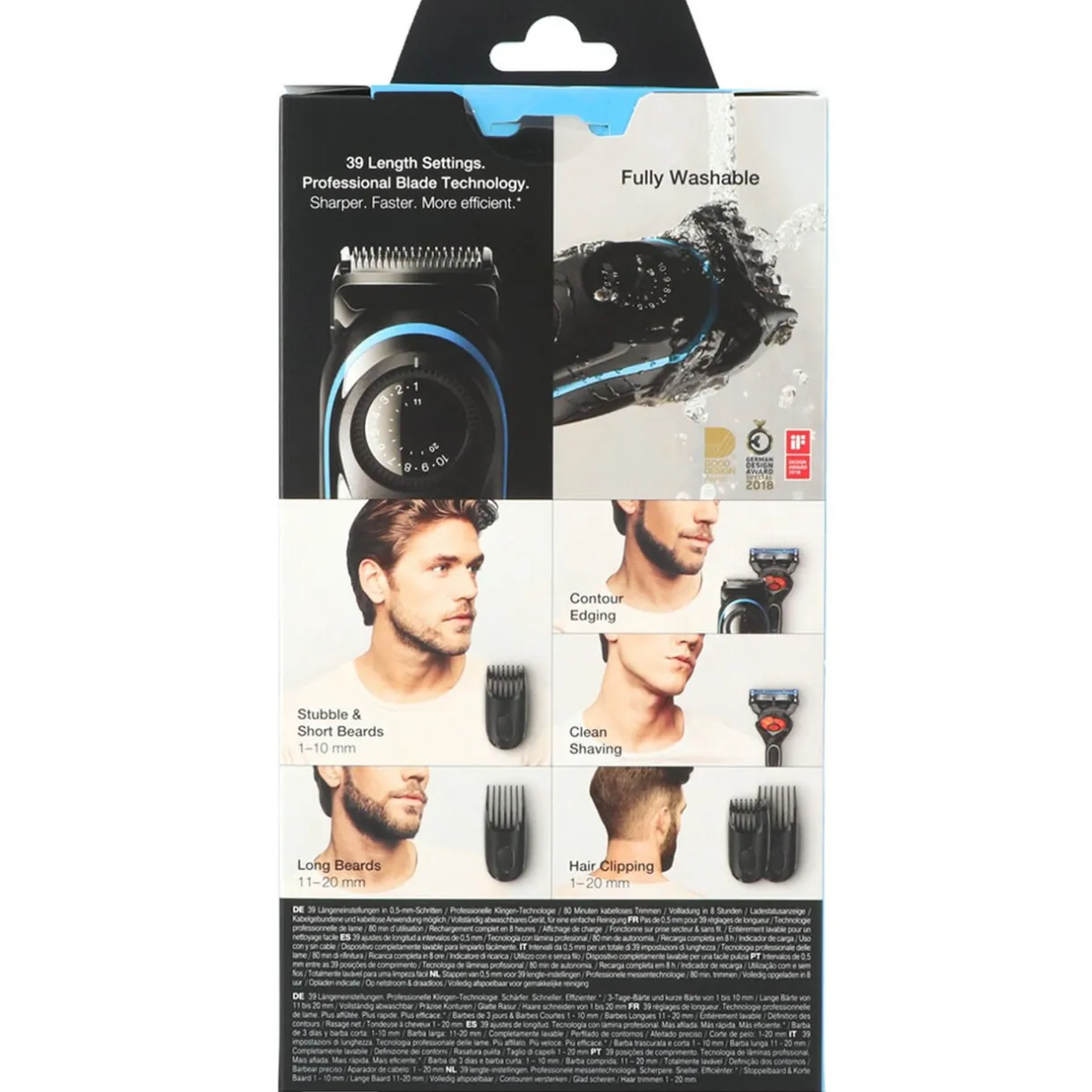 Gifi Tondeuse à barbe Braun BT3240 sans fil 39 longueurs de coupe