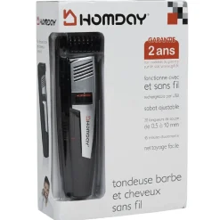 Discount Gifi Tondeuse barbe et cheveux sans fil Homday