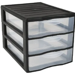 Rangement|Gifi Tour 3 tiroirs A4 noir