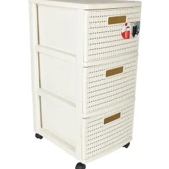 Rangement|Gifi Tour de rangement 3 tiroirs blanc