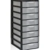 Rangement|Gifi Tour de rangement 8 tiroirs A4 noir
