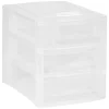 Rangement|Gifi Tour de rangement 3 tiroirs blanc transparent