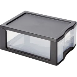 Rangement|Gifi Tour de rangement 1 tiroir format A4 transparent et noir