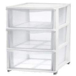 Rangement|Gifi Tour de rangement 3 tiroirs plastique blanc 37x27xH63cm