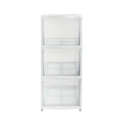 Rangement|Gifi Tour de rangement 5 tiroirs plastique blanc 37x27xH103cm