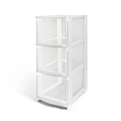 Rangement|Gifi Tour de rangement 5 tiroirs plastique blanc 37x27xH103cm