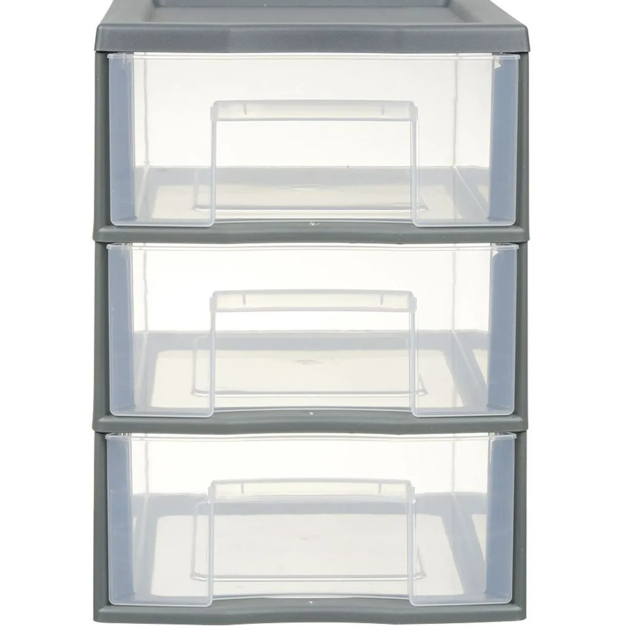 Rangement|Gifi Tour de rangement A5 3 tiroirs grise et transparente 6 L