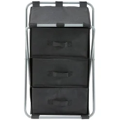 Rangement|Gifi Tour de rangement pliable 3 tiroirs noir
