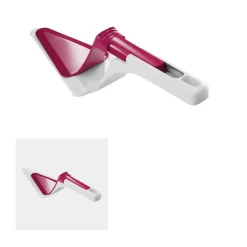 Tranche pelle à tarte Metaltex avec poussoir blanc et rouge^Gifi Best