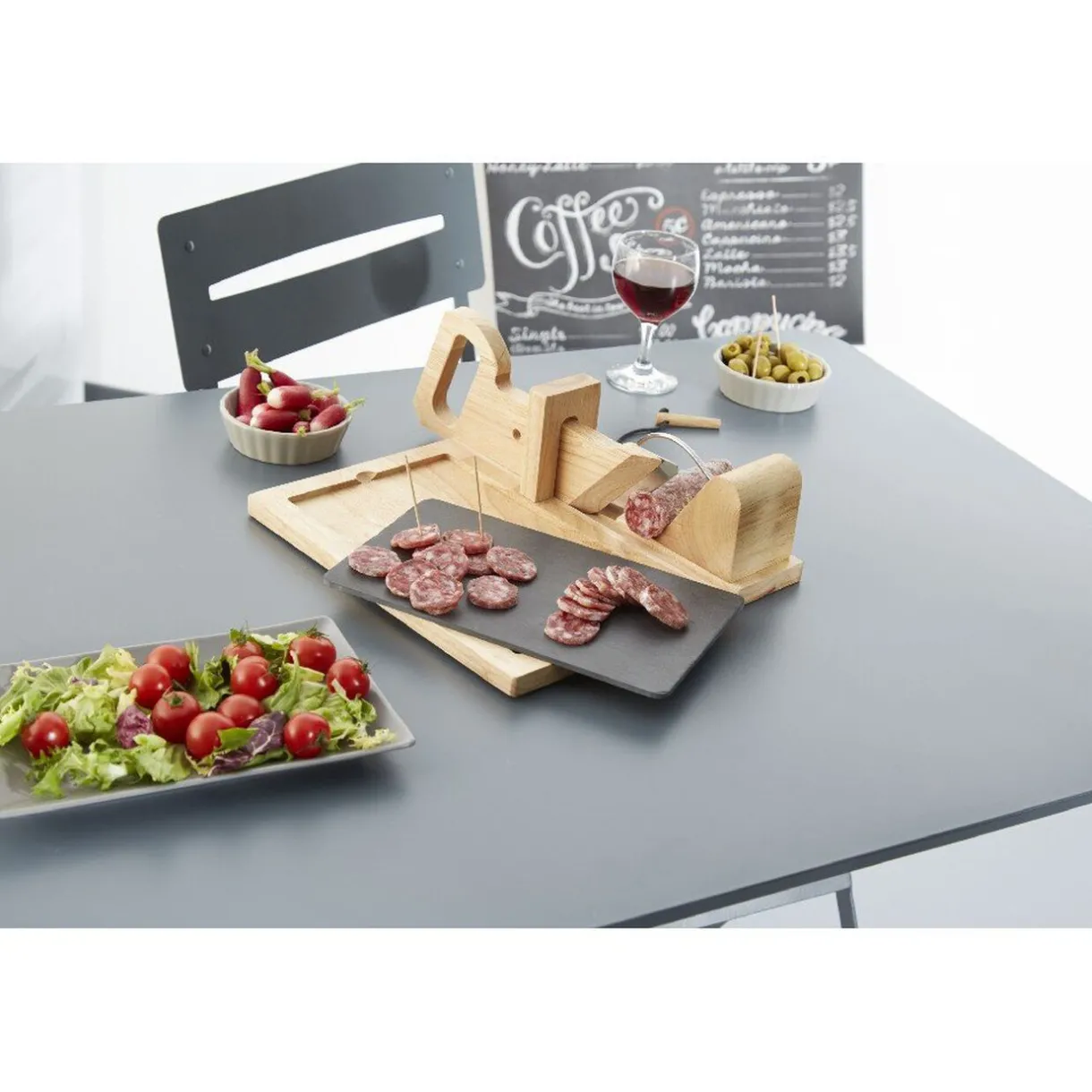 Trancheuse saucisson bois^Gifi Discount