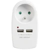 Gifi Triplite 1 prise 2 usb blanche
