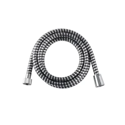 Gifi Tuyau de douche gris argenté et noir 2 m