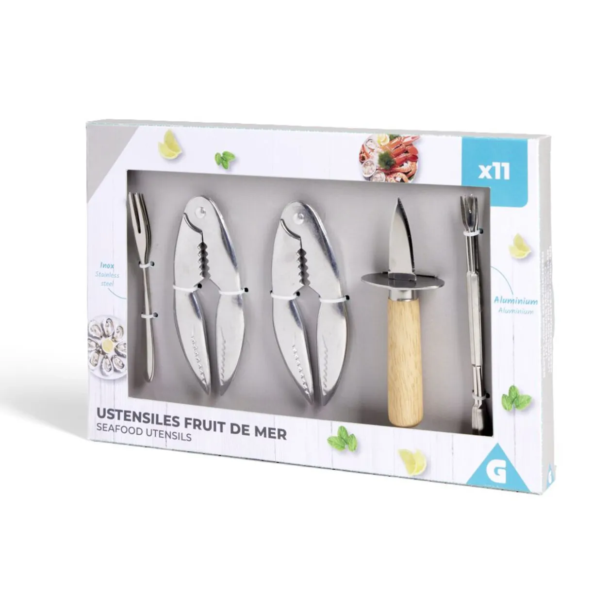 Ustensile pour fruit de mer 11 pièces^Gifi Best