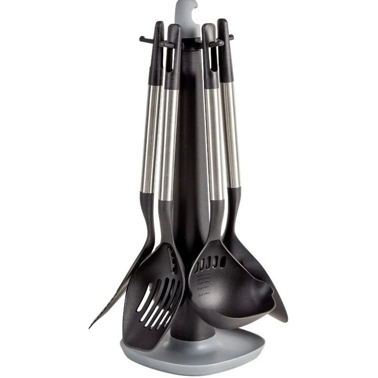 Ustensiles de cuisine x5 avec support noi et gris^Gifi Outlet