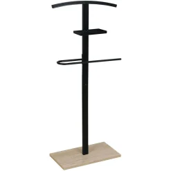 Rangement|Gifi Valet de chambre en bois et métal noir WILLIAM