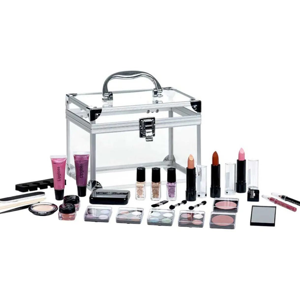 Discount Gifi Vanity cosmétique transparent complet 42 pièces