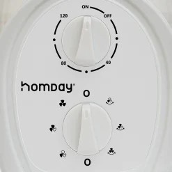 Gifi Ventilateur tour oscillant blanc 24x24xH75cm 45W