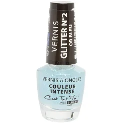 Discount Gifi Vernis à ongles glitter doré bleu n°02