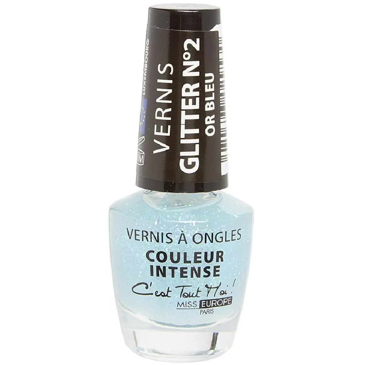 Discount Gifi Vernis à ongles glitter doré bleu n°02