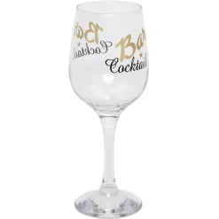 Verre à cocktail à pied transparent avec inscription 48 cl x2^Gifi Online