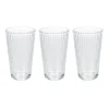 Verre à eau embossé transparent 32,5 cl x3^Gifi Outlet